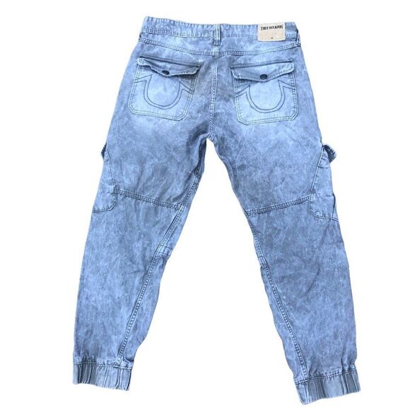 RARE True Religion Jeans Size 33 Cargo Runner Gray - Picture 3 of 11